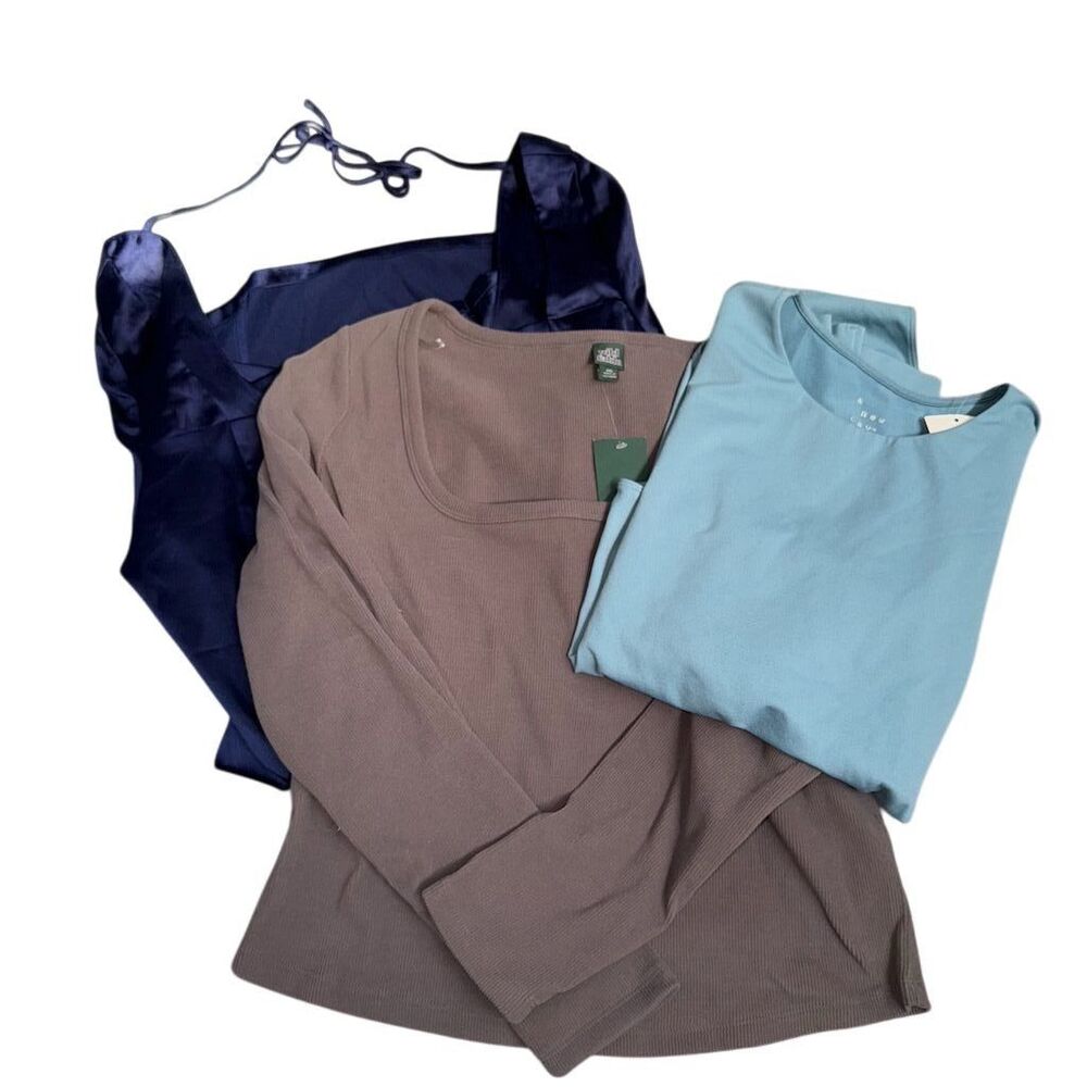 Wild Fable and New Day BUNDLE XXL Blue‎ 3 Piece Apparel Casual Tops Set